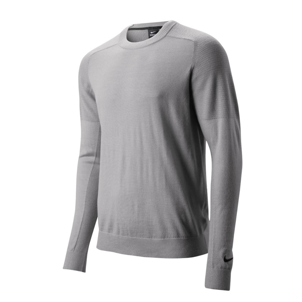 NEW NIKE Tiger Woods Collection Knit Golf Sweater Grey Small